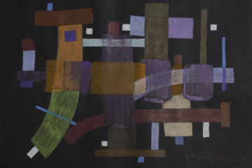 12. Syosset-8,1998,Gouache,color pencil on color paper, 24x18