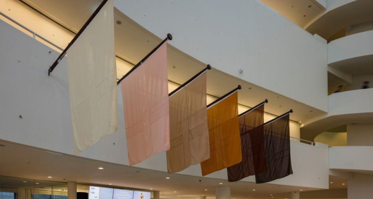Hesselholdt & Mejlvang’s flag series Native, Exotic, Normal / State of Emergency (2017) was in the group show Cool, Calm and Collected at Aros Aarhus Art Museum