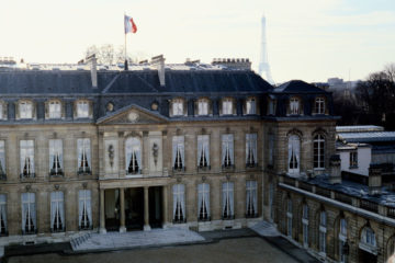 The Elysee Palace is located in Paris and is the French President's official residence. (Photo by Bernard Annebicque/Sygma/Sygma via Getty Images)