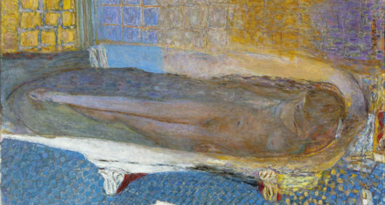 Pierre Bonnard (1867-1947). "Nu dans le bain". Huile sur toile, 1936. Paris, musée d'Art moderne.