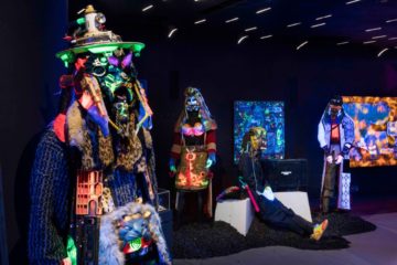 Exhibition view of RAMMΣLLZΣΣ: Racing for Thunder, Redbull Arts New York, in New York City, New York USA, April 3, 2018. All artwork © 2018 The Rammellzee Estate