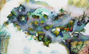 6.Cursive and Landscape Series 3, Mixed medium on Canvas, 46''X57'' 2014, $8000-12000